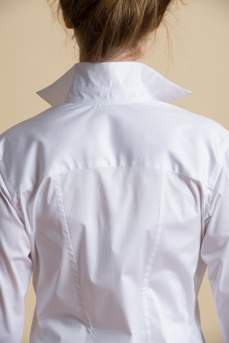 Kacey Shirt in White Cottons