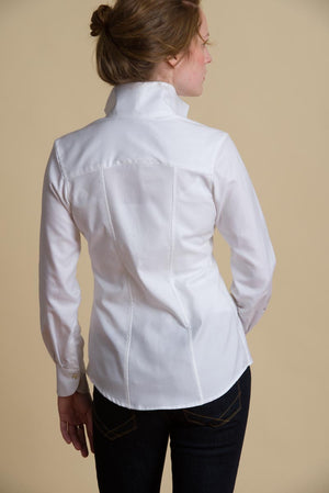 Kacey Shirt in White Cottons