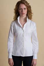 Kacey Shirt in White Cottons