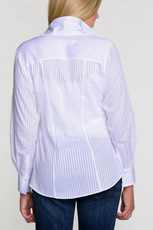 Kacey Shirt in White Cottons