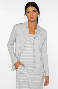 Kinross Cashmere Easy Shirt Cardigan